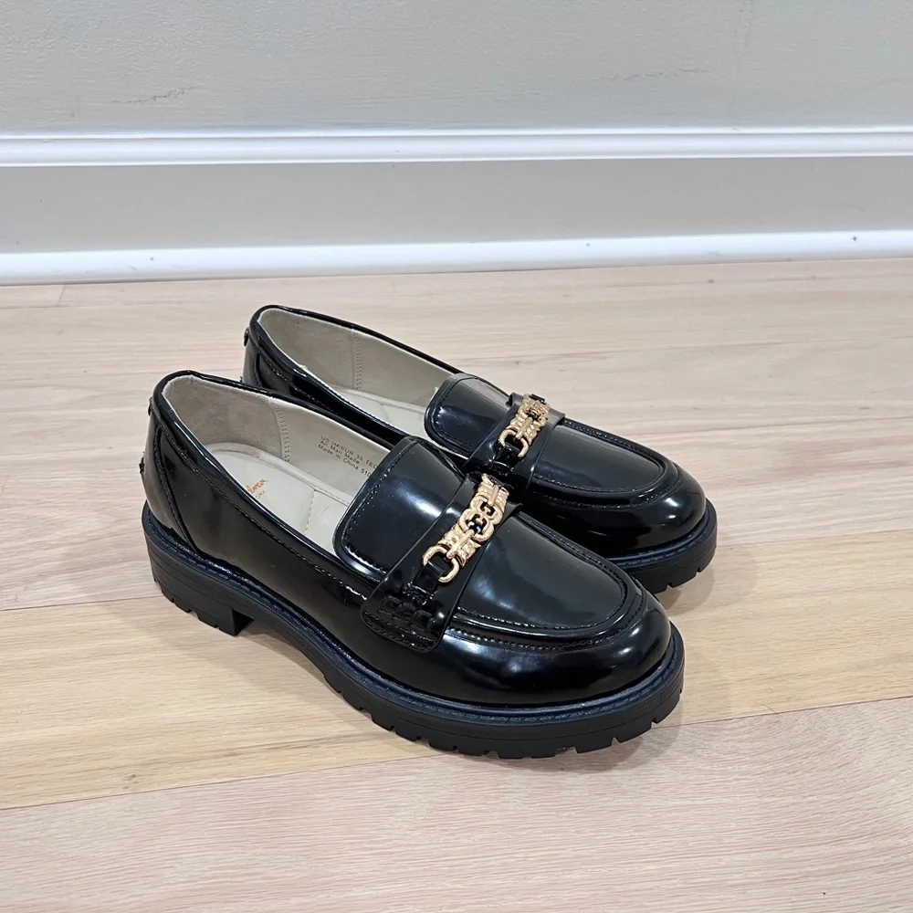 Sam Edelman Kids’ Teo Platform Loafers – Black Patent – US 3M / EU 35 – NWOT